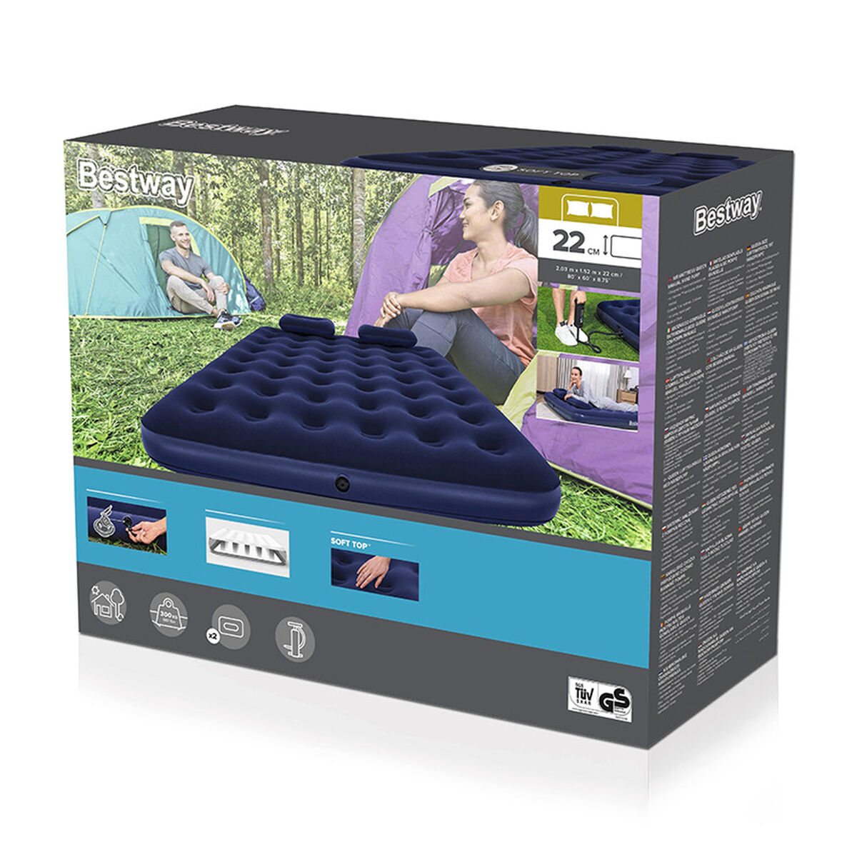 Luftmadrass Bestway 203 x 152 x 22 cm